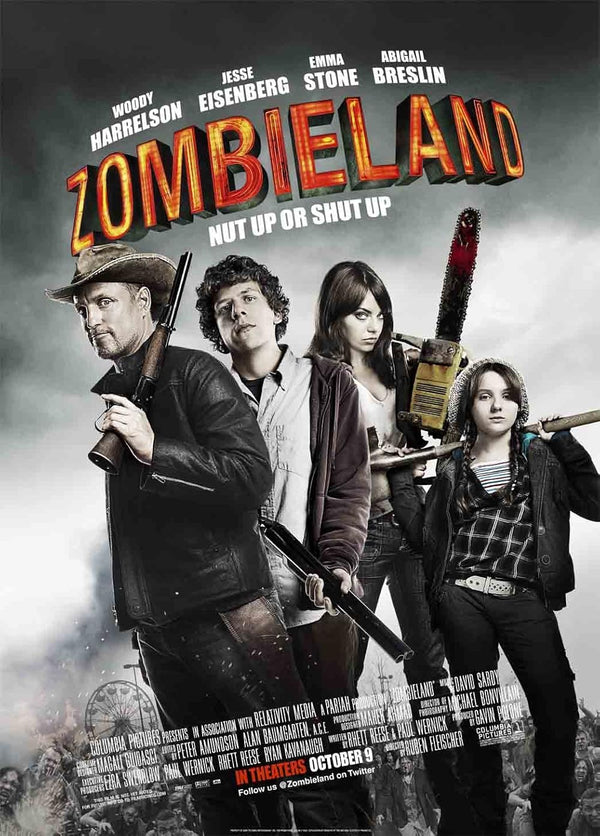 Zombieland Movie Poster - Official Horror Comedy Artwork Movie Poster | Film Wall Art Print