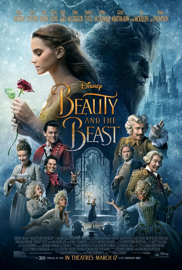 Beauty and the Beast Movie Poster - Disney Classic Film Art Movie Poster | Film Wall Art Print
