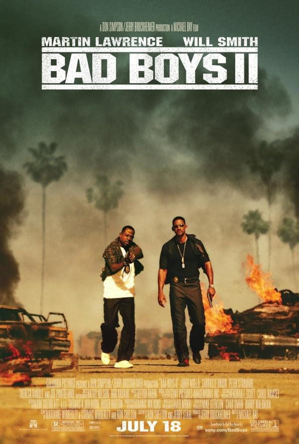 Bad Boys II Movie Poster - Will Smith & Martin Lawrence Action Film Movie Poster | Film Wall Art Print