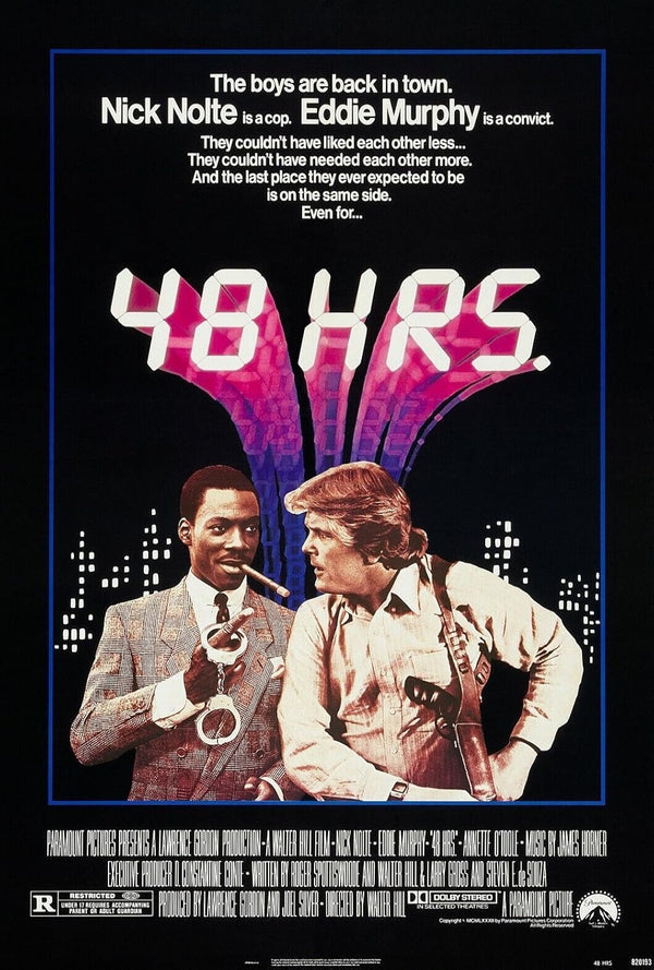 48 Hrs Movie Poster - Classic 1982 Action Film with Eddie Murphy Movie Poster | Film Wall Art Print