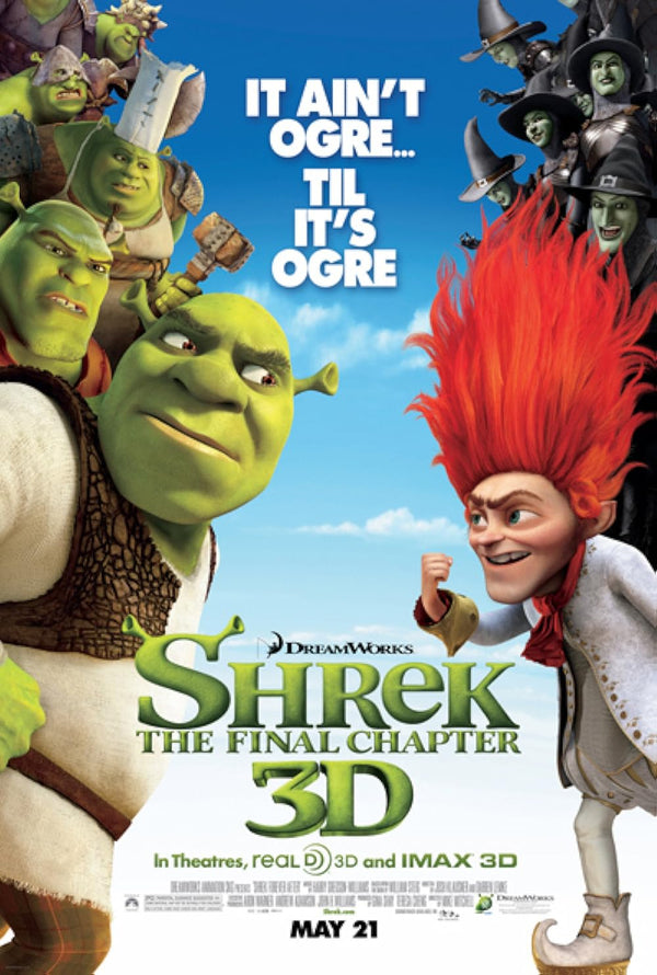 Shrek Forever After (2010) - Animated Adventure Comedy Movie Poster Movie Poster | Film Wall Art Print