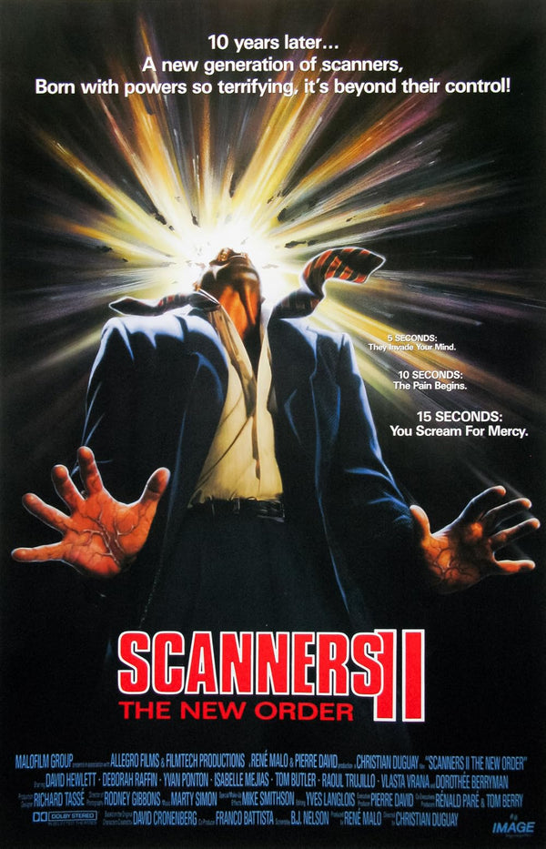 Scanners II: New Order (1991) Action Horror Sci-Fi Movie Poster Movie Poster | Film Wall Art Print
