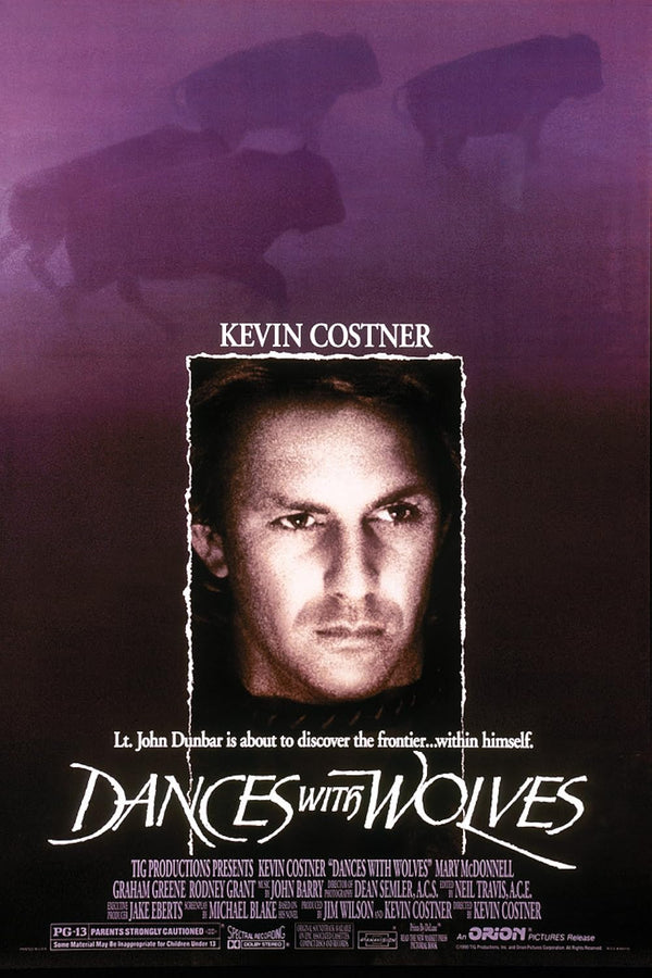 Dances With Wolves (1990) - Kevin Costner's Oscar-Winning Western Movie Poster | Film Wall Art Print