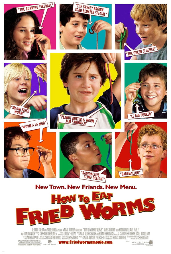 How To Eat Fried Worms (2006) - Hilarious Family Comedy Movie Poster Movie Poster | Film Wall Art Print