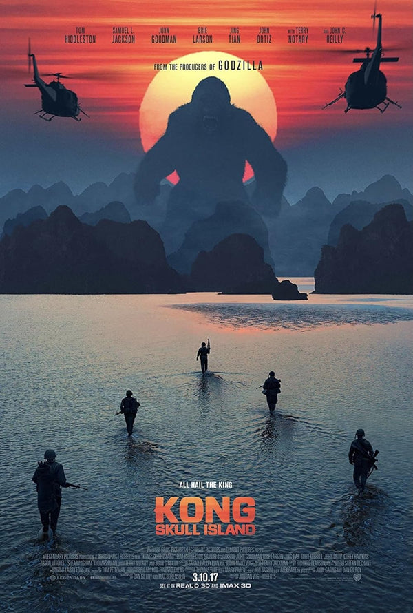 Kong: Skull Island (2017) Action Adventure Fantasy Movie Poster Movie Poster | Film Wall Art Print