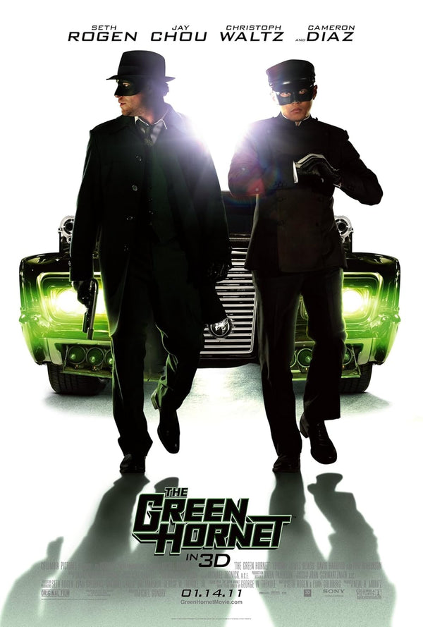 Green Hornet (2011) - Action Comedy Crime Movie Poster Movie Poster | Film Wall Art Print