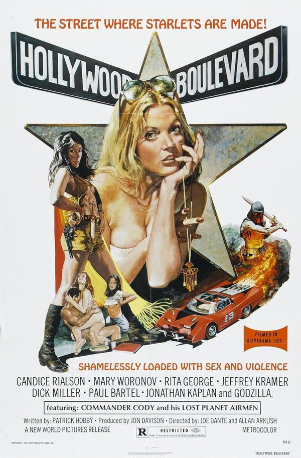 Hollywood Boulevard (1976) - Comedy Thriller Movie Poster Movie Poster | Film Wall Art Print