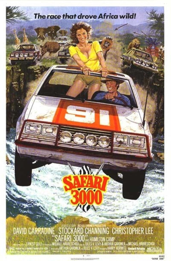 Safari 3000 (1982) - Action Adventure Comedy Movie Poster Movie Poster | Film Wall Art Print