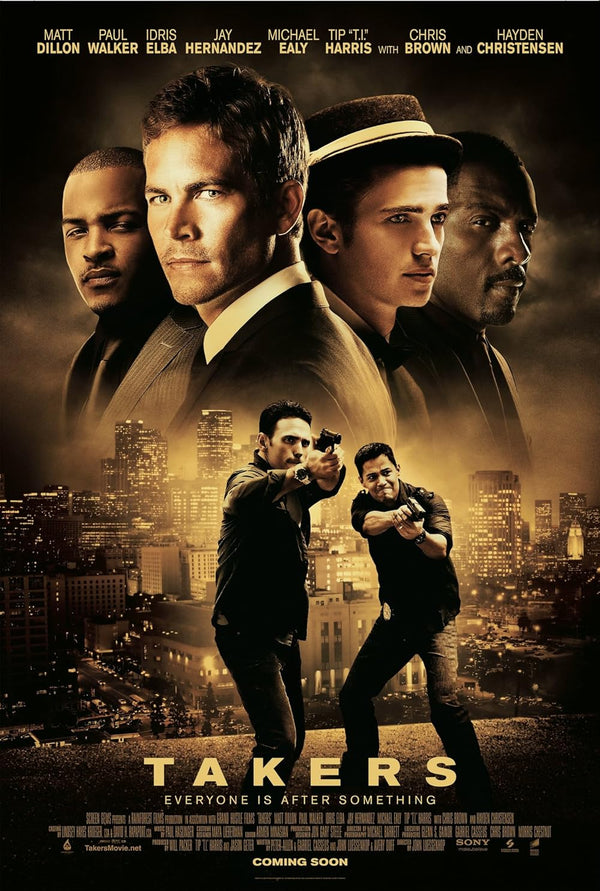 Takers (2010) Movie Poster - Action, Crime, Drama Thriller Movie Poster | Film Wall Art Print
