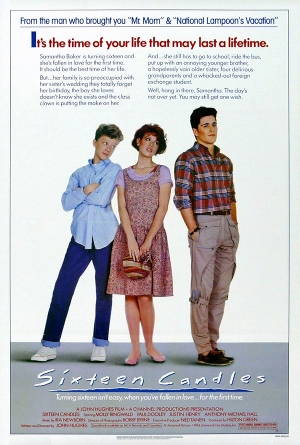 Sixteen Candles Movie Poster - Classic 80s Teen Comedy Film Art Movie Poster | Film Wall Art Print