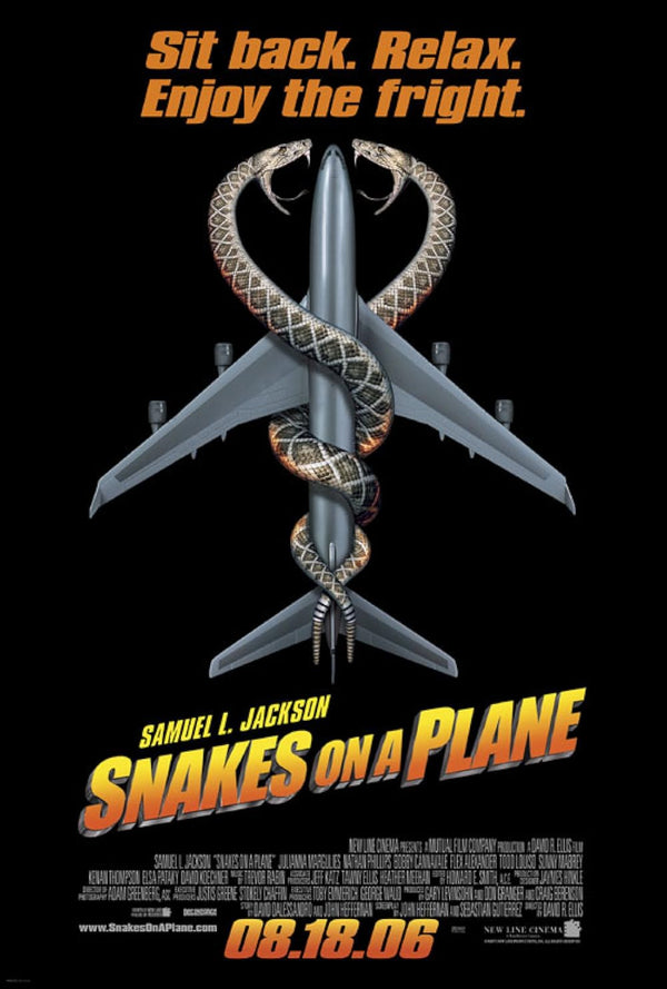 Action-Packed Adventure: Snakes On A Plane (2006) | Thrilling Crime Thriller Movie Poster | Film Wall Art Print