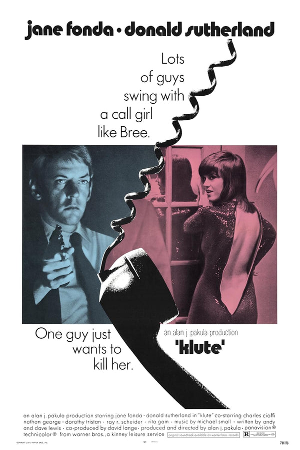 Klute Movie Poster - Jane Fonda Thriller Classic Movie Poster | Film Wall Art Print