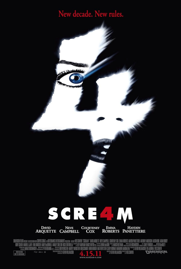 Scream 4 Movie Poster - Official Horror Film Artwork Movie Poster | Film Wall Art Print