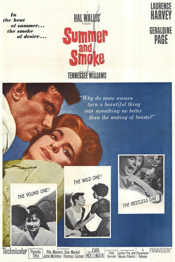 Summer and Smoke (1961) - Drama Romance Movie Poster Movie Poster | Film Wall Art Print