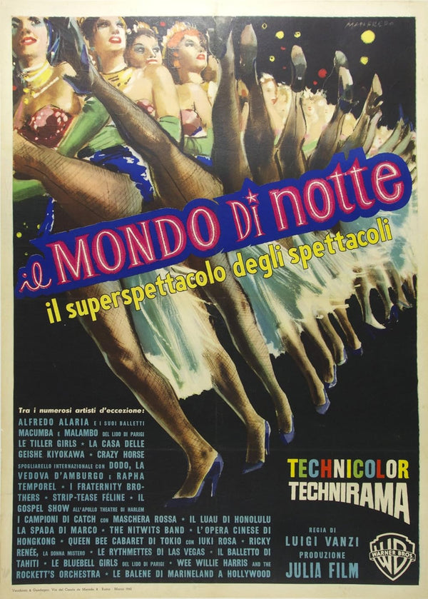 World By Night (1960) Documentary Poster – Explore the Night Movie Poster | Film Wall Art Print
