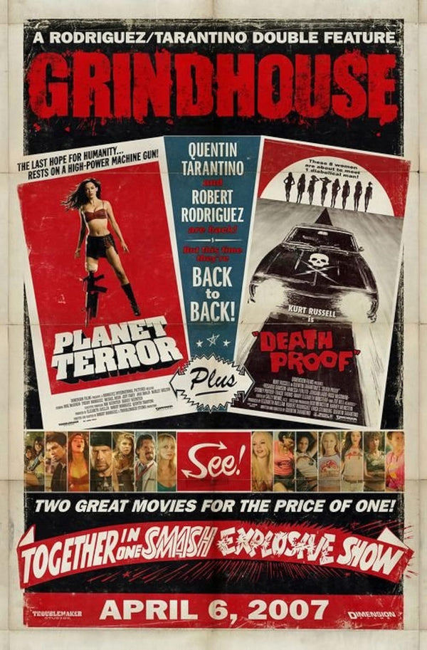Grindhouse 2007 Movie Poster – Horror & Thriller Art Movie Poster | Film Wall Art Print
