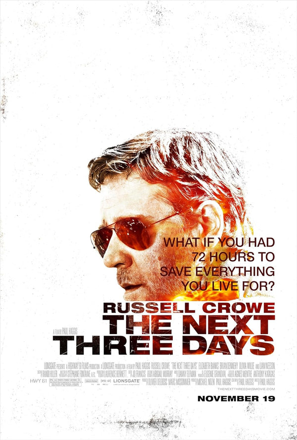 Next Three Days (2010) – Action Crime Drama Movie Poster Movie Poster | Film Wall Art Print