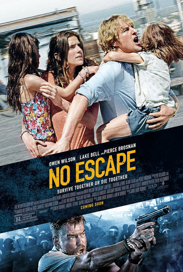 No Escape (2015) - Action Thriller & Survival Drama Movie Poster | Film Wall Art Print