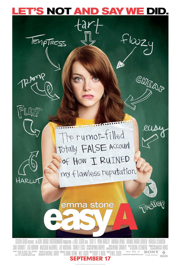 Easy A (2010) – Hilarious Comedy, Drama, and Romance Movie Poster Movie Poster | Film Wall Art Print