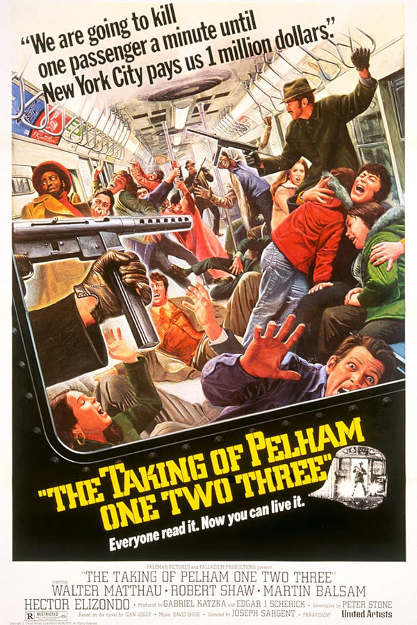 Taking of Pelham One Two Three (1974) - Action Crime Thriller Movie Poster Movie Poster | Film Wall Art Print