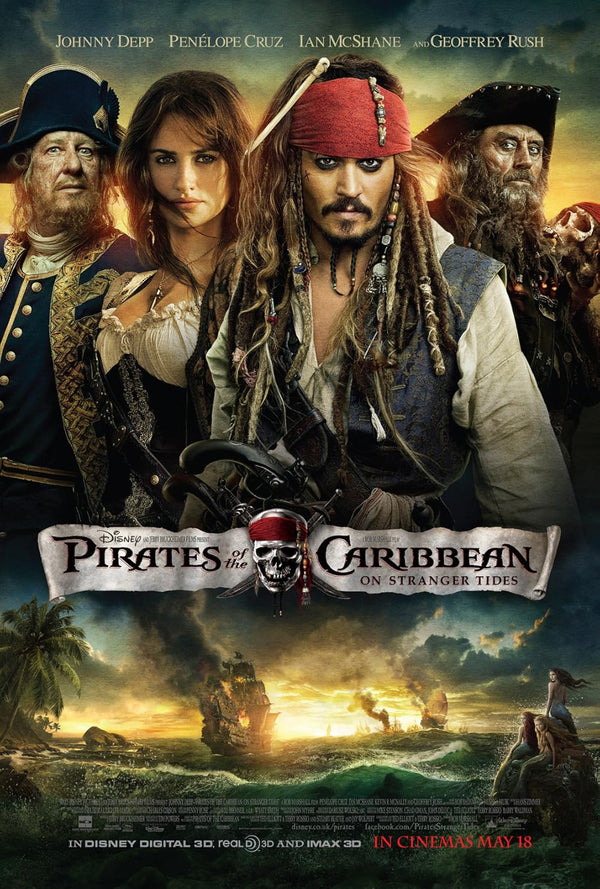 Pirates of the Caribbean: On Stranger Tides (2011) Action Adventure Fantasy Movie Poster | Film Wall Art Print