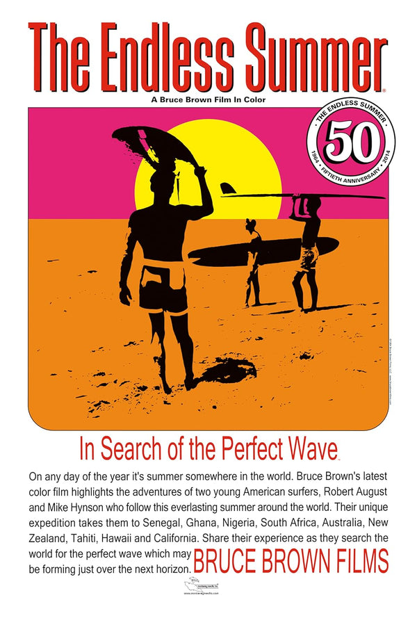 Endless Summer Movie Poster - Classic Surf Film Art Print Movie Poster | Film Wall Art Print