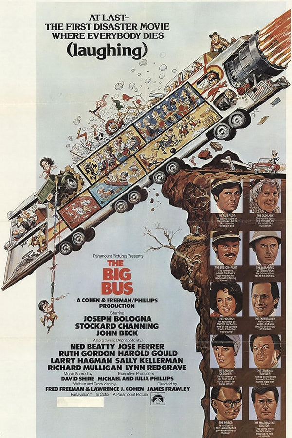 Big Bus (1976) - Action Comedy Movie Poster | Retro Cinema Movie Poster | Film Wall Art Print