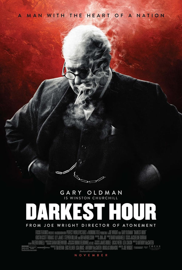 Darkest Hour (2017) - Inspirational WWII Drama Movie Poster | Film Wall Art Print