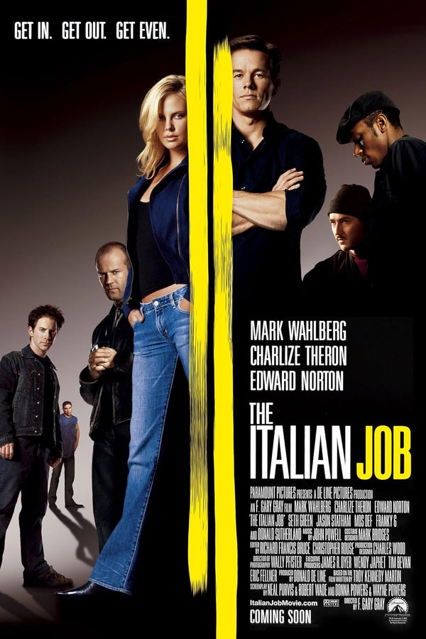 The Italian Job Movie Poster - Classic Heist Film Artwork Movie Poster | Film Wall Art Print