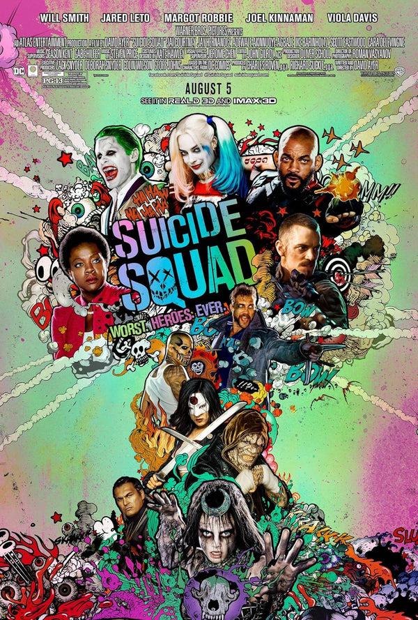 Suicide Squad (2016) Action Movie Poster - Watch Online Movie Poster | Film Wall Art Print