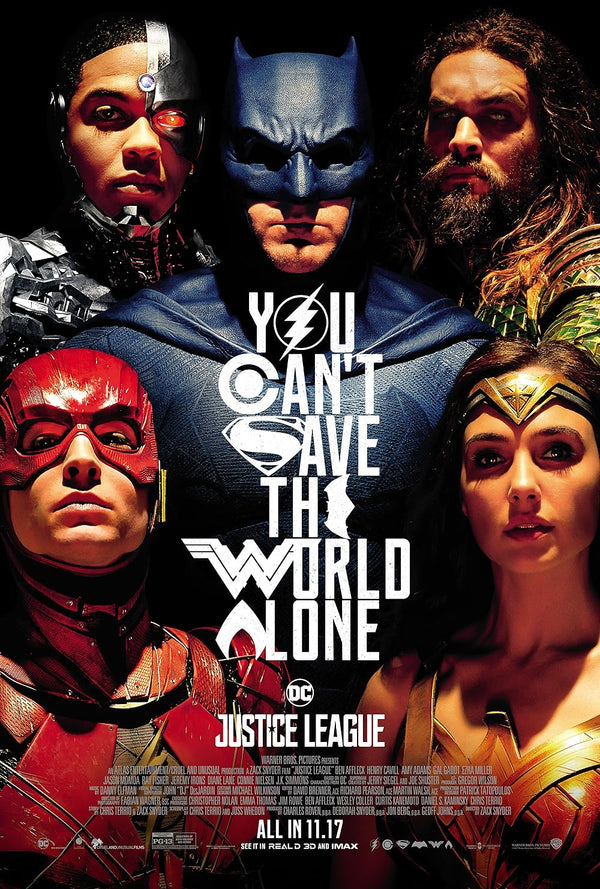 Justice League (2017) | Sci-Fi Movie Poster | Action-Packed Superhero Adventure Movie Poster | Film Wall Art Print