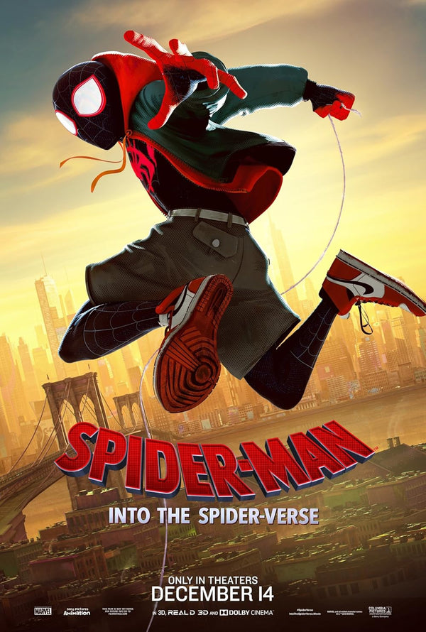 Spider-Man: Into the Spider-Verse (2018) - Animation Action Adventure Movie Poster | Film Wall Art Print