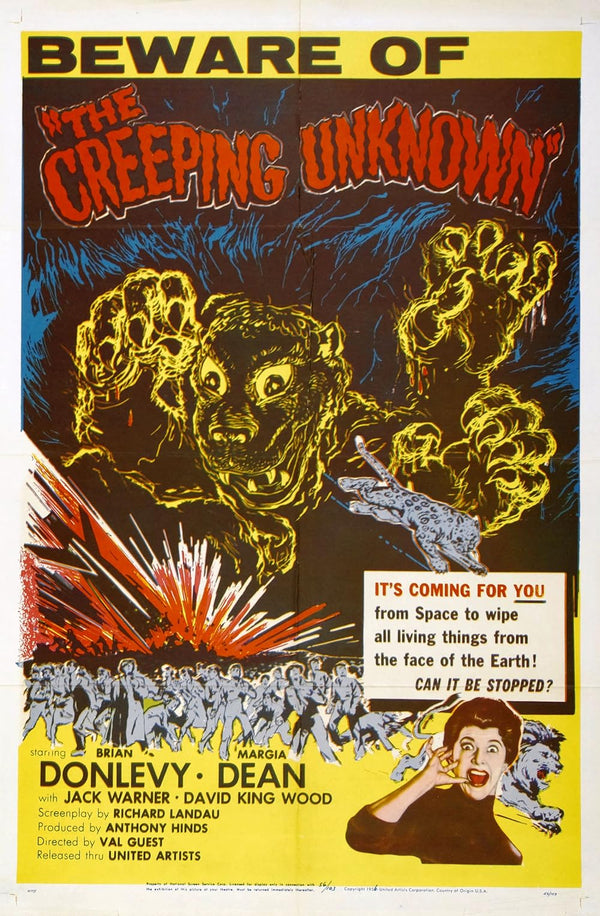 Creeping Unknown (1955) - Classic Horror Sci-Fi Movie Poster Movie Poster | Film Wall Art Print