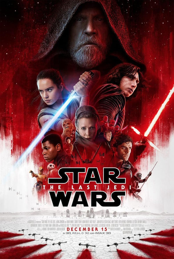 Star Wars: The Last Jedi Movie Poster - Episode VIII Artwork Movie Poster | Film Wall Art Print
