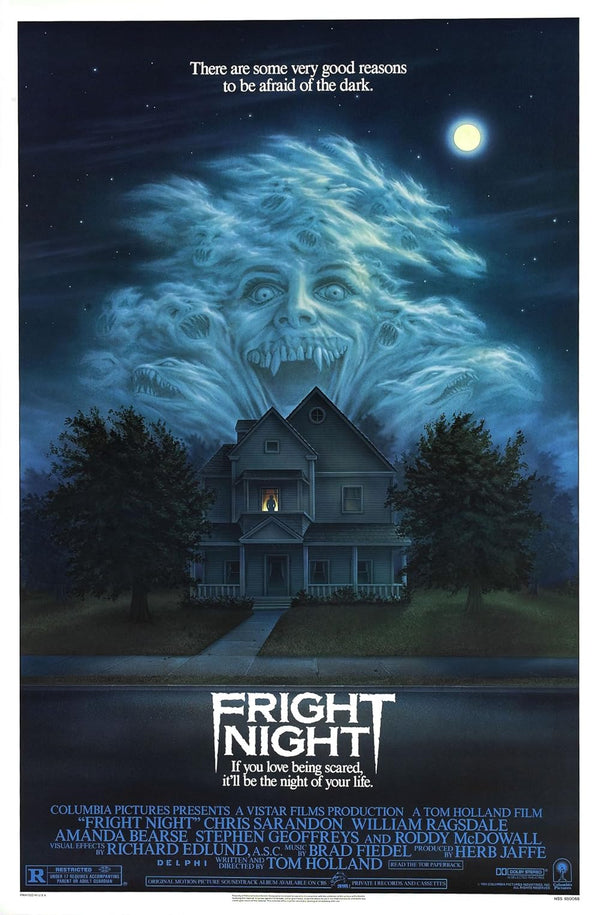 Fright Night Movie Poster - Classic 80s Horror Film Art Movie Poster | Film Wall Art Print