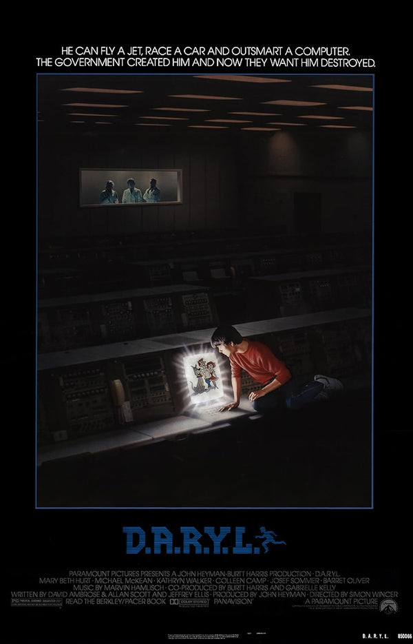 D.A.R.Y.L. (1985) - Family Sci-Fi Classic Movie Poster Movie Poster | Film Wall Art Print
