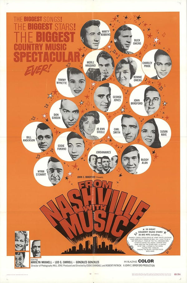 From Nashville with Music (1969) - Hilarious Musical Comedy Movie Poster | Film Wall Art Print