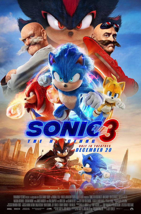 Sonic the Hedgehog (Japanese) 2024 Action-Adventure Comedy Movie Poster | Film Wall Art Print