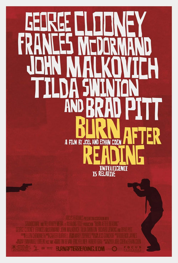 Burn After Reading Movie Poster - Coen Brothers Dark Comedy Movie Poster | Film Wall Art Print