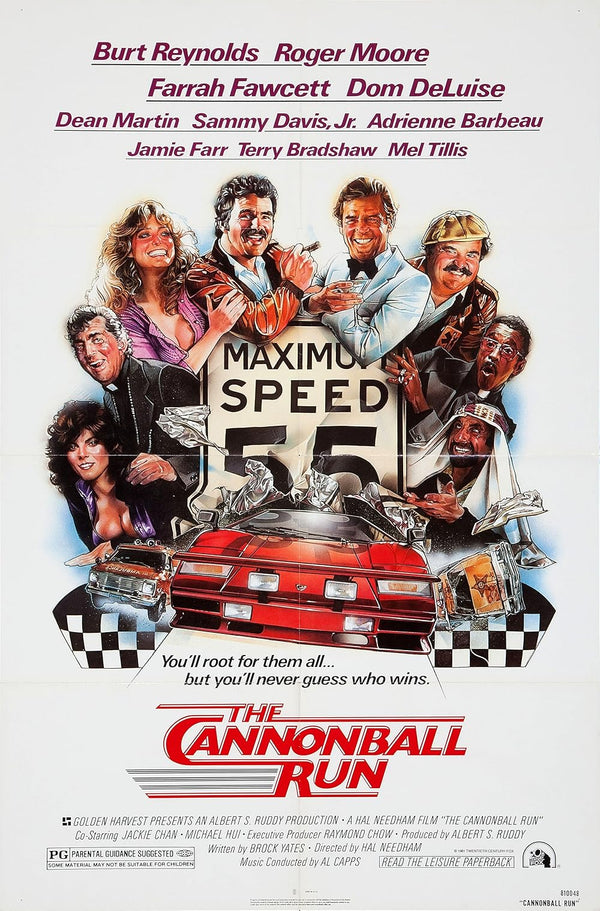 Cannonball Run Movie Poster - Classic Comedy Racing Film Art Movie Poster | Film Wall Art Print