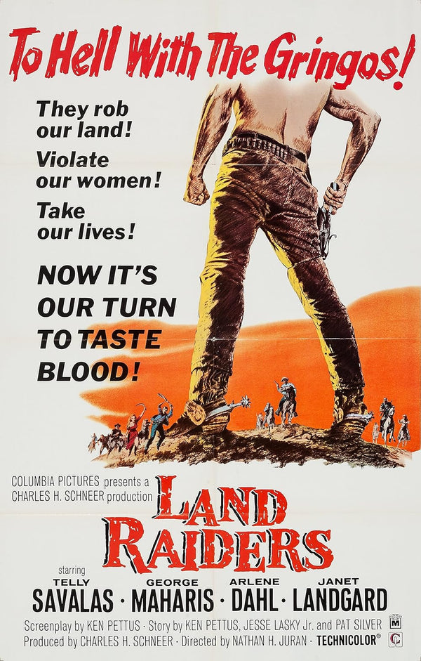 Land Raiders (1969) - Action Western Movie Poster Movie Poster | Film Wall Art Print