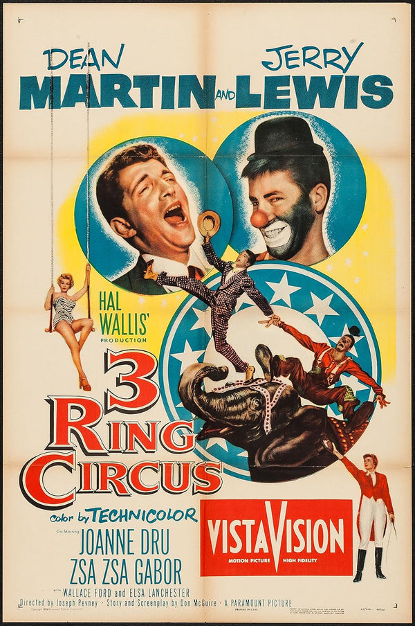 3 Ring Circus (1954) - Classic Comedy Movie Poster Movie Poster | Film Wall Art Print