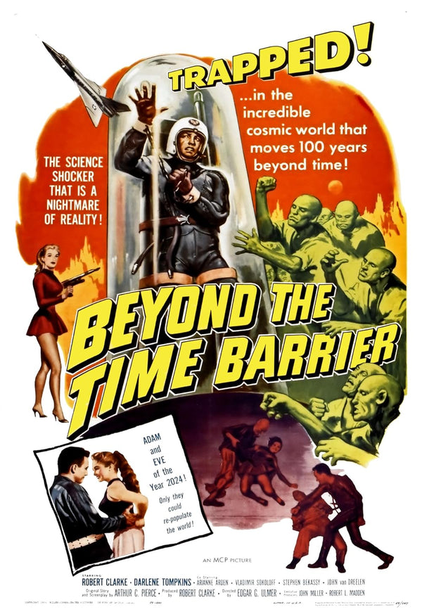 Beyond the Time Barrier (1960) - Romantic Sci-Fi Classic Movie Poster | Film Wall Art Print
