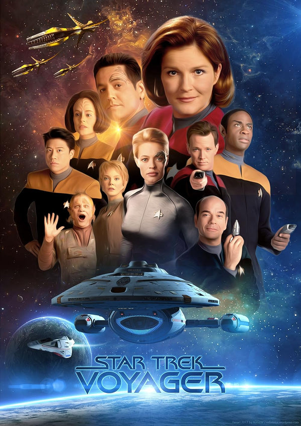Star Trek: Voyager TV Series Poster Movie Poster | Film Wall Art Print