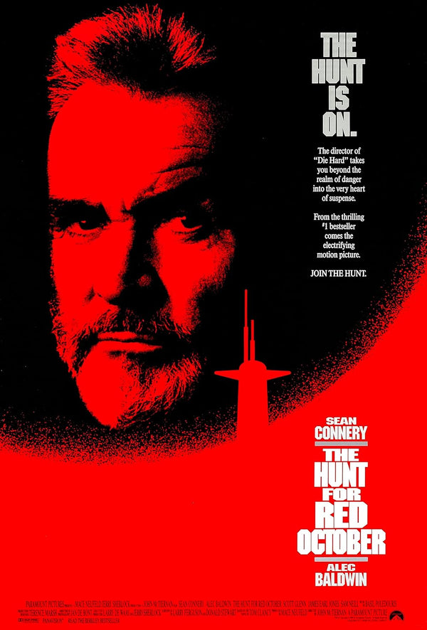 The Hunt for Red October Movie Poster - Classic Thriller Movie Poster | Film Wall Art Print