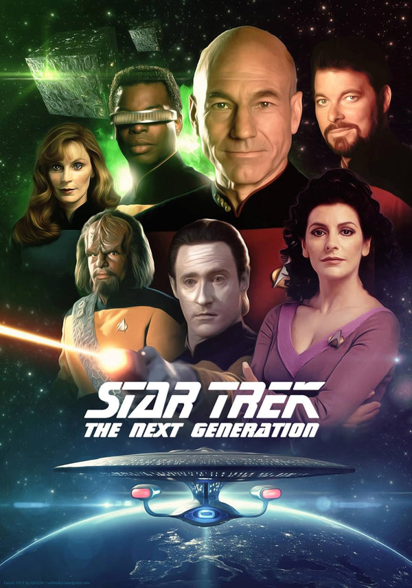 Star Trek: The Next Generation Action Adventure Drama TV Poster Movie Poster | Film Wall Art Print