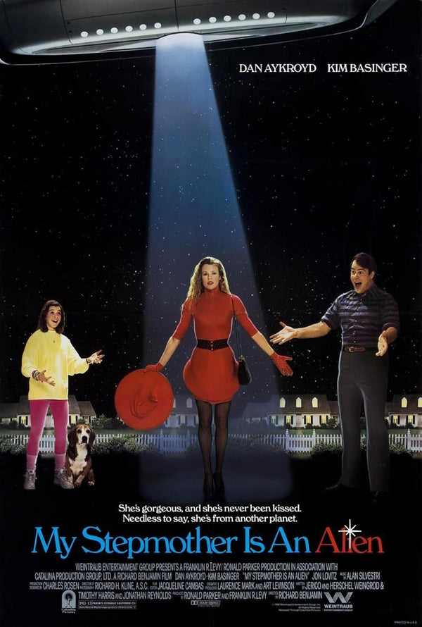 My Stepmother is an Alien (1988) - Hilarious Sci-Fi Comedy Movie Poster Movie Poster | Film Wall Art Print