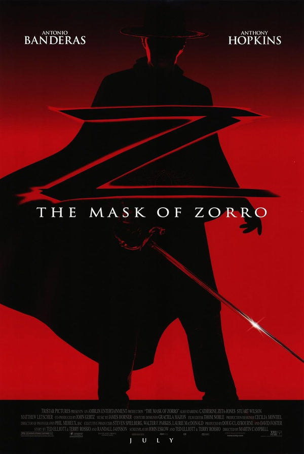 The Mask of Zorro Movie Poster - Classic Action Adventure Film Art Movie Poster | Film Wall Art Print