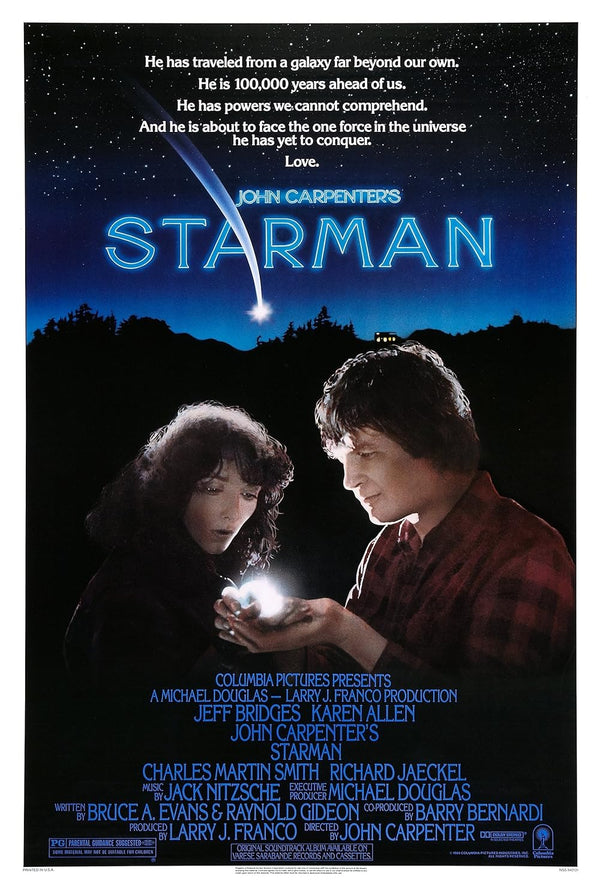 Starman (1984) - Romantic Sci-Fi Movie Poster Movie Poster | Film Wall Art Print