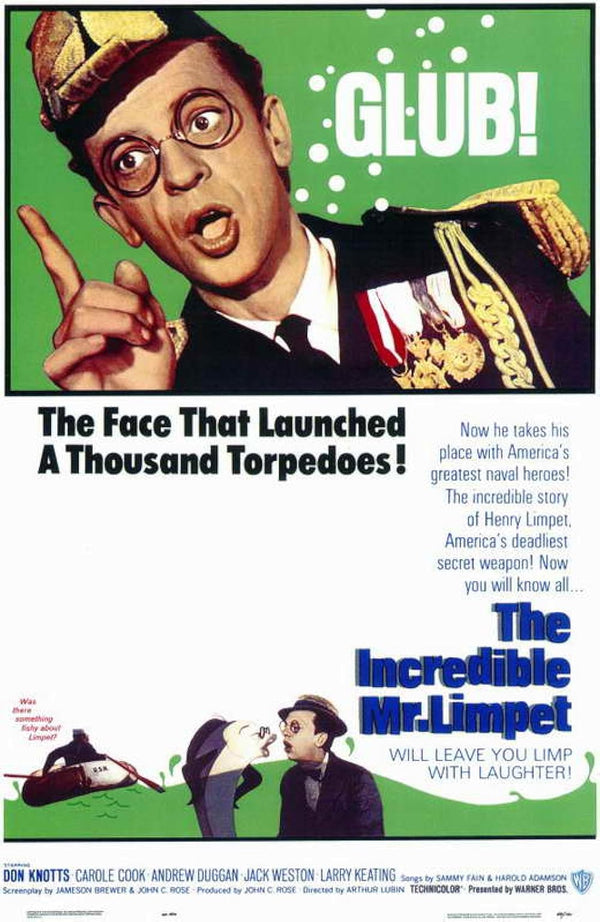 Incredible Mr. Limpet (1964) - Classic Animated Comedy for Family Fun Movie Poster | Film Wall Art Print